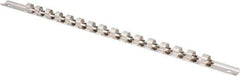 Proto - 16 Piece Capacity Socket Clip Rail - 3/8" Drive, Plain - Eagle Tool & Supply