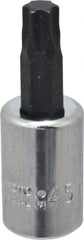 Proto - 3/8" Drive, T45 Torx Bit Socket - 1-31/32" OAL - Eagle Tool & Supply