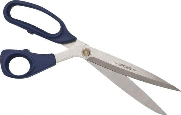 Heritage Cutlery - 5-1/2" LOC, 12" OAL Stainless Steel Heavy Duty Shears - Ambidextrous, Plastic Bent Handle, For General Purpose Use - Eagle Tool & Supply
