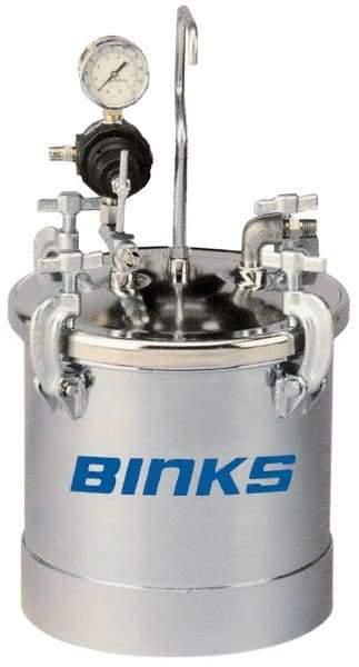 Binks - Paint Sprayer Pressure Tank - 2.8 Gallon PT ASME Tank 1 Regulator, Compatible with Pressure Tank and Spray Guns - Eagle Tool & Supply