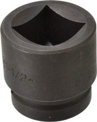 Proto - 1" Drive 1-1/2" Impact Socket - 4 Points, 2-1/2" OAL - Eagle Tool & Supply