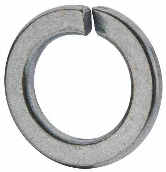 Value Collection - M18, 18.2mm ID, 29.4mm OD, 3.5mm Thick Split Lock Washer - Grade 8 Spring Steel, Zinc-Plated Finish, 18.2mm Min ID, 19mm Max ID - Eagle Tool & Supply