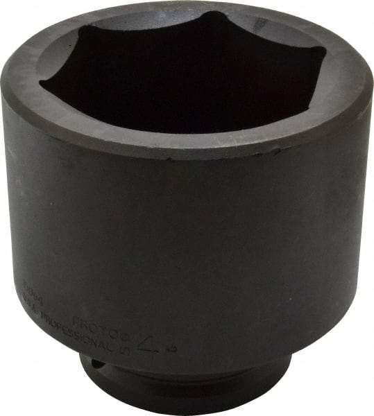 Proto - 1-1/2" Drive 4" Standard Impact Socket - 6 Points, 5-1/2" OAL - Eagle Tool & Supply