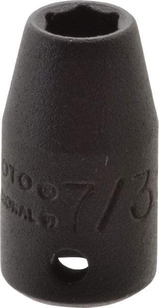 Proto - 1/4" Drive 7/32" Standard Impact Socket - 6 Points, 7/8" OAL - Eagle Tool & Supply