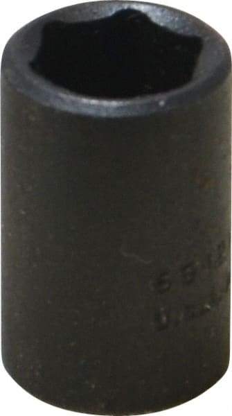 Proto - 1/4" Drive 3/8" Standard Impact Socket - 6 Points, 7/8" OAL - Eagle Tool & Supply