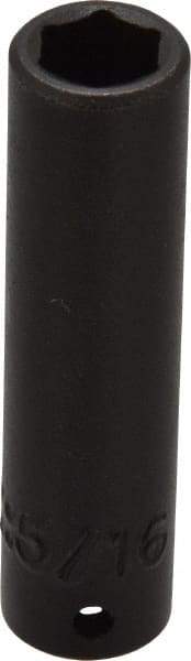 Proto - 1/4" Drive 5/16" Deep Impact Socket - 6 Points, 2" OAL - Eagle Tool & Supply
