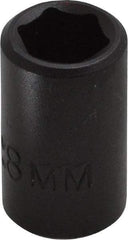 Proto - 1/4" Drive 8mm Standard Impact Socket - 6 Points, 7/8" OAL - Eagle Tool & Supply