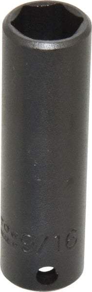 Proto - 3/8" Drive 9/16" Deep Impact Socket - 6 Points, 2-3/4" OAL - Eagle Tool & Supply