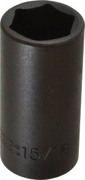Proto - 3/8" Drive 15/16" Deep Impact Socket - 6 Points, 2-3/4" OAL - Eagle Tool & Supply