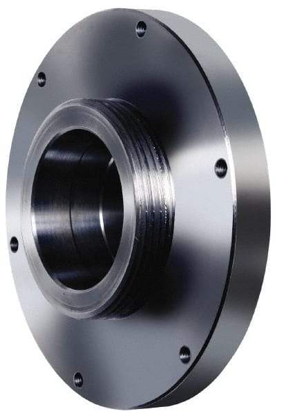 Pratt Burnerd America - Adapter Back Plate for 8" Diam Self Centering Lathe Chucks - L-00 Mount, 2-1/4" Through Hole Diam, Steel - Eagle Tool & Supply
