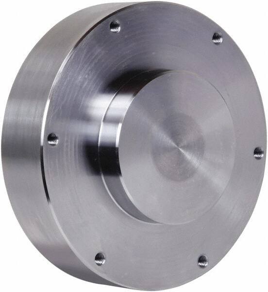 Pratt Burnerd America - Adapter Back Plate for 8" Diam Self Centering Lathe Chucks - Blank Mount, 2-1/4" Through Hole Diam, Steel - Eagle Tool & Supply