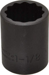 Proto - 1/2" Drive 1-1/8" Standard Impact Socket - 12 Points, 2" OAL - Eagle Tool & Supply