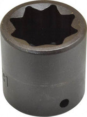 Proto - 1/2" Drive 1" Standard Impact Socket - 8 Points, 1-3/4" OAL - Eagle Tool & Supply
