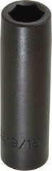 Proto - 1/2" Drive 9/16" Deep Impact Socket - 6 Points, 3-1/4" OAL - Eagle Tool & Supply