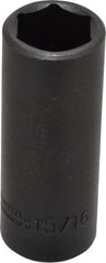 Proto - 1/2" Drive 15/16" Deep Impact Socket - 6 Points, 3-1/2" OAL - Eagle Tool & Supply