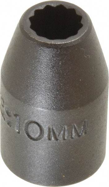 Proto - 1/2" Drive 10mm Standard Impact Socket - 12 Points, 1-1/2" OAL - Eagle Tool & Supply