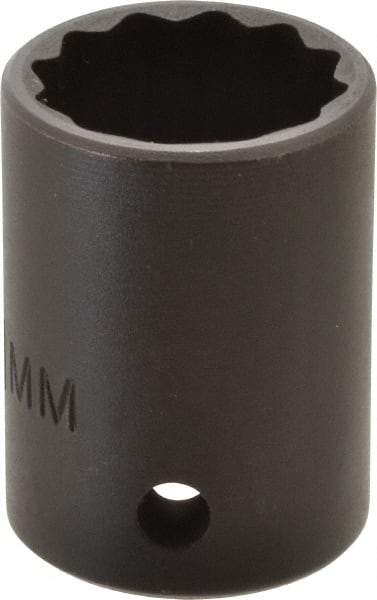 Proto - 1/2" Drive 21mm Standard Impact Socket - 12 Points, 1-1/2" OAL - Eagle Tool & Supply