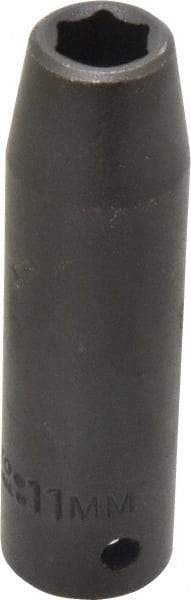 Proto - 1/2" Drive 11mm Deep Impact Socket - 6 Points, 3-1/4" OAL - Eagle Tool & Supply