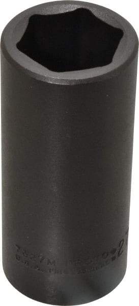 Proto - 1/2" Drive 27mm Deep Impact Socket - 6 Points, 3-1/2" OAL - Eagle Tool & Supply