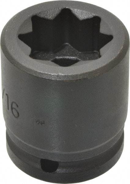 Proto - 3/4" Drive 15/16" Standard Impact Socket - 8 Points, 2-1/16" OAL - Eagle Tool & Supply