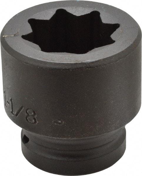 Proto - 3/4" Drive 1-1/8" Standard Impact Socket - 8 Points, 2-1/4" OAL - Eagle Tool & Supply