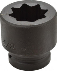 Proto - 3/4" Drive 1-1/8" Standard Impact Socket - 8 Points, 2-1/4" OAL - Eagle Tool & Supply