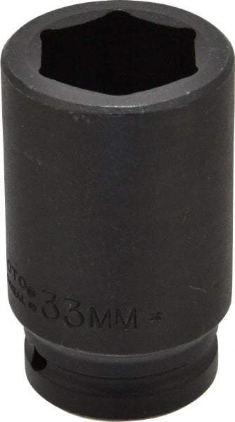 Proto - 3/4" Drive 33mm Deep Impact Socket - 6 Points, 3-1/4" OAL - Eagle Tool & Supply