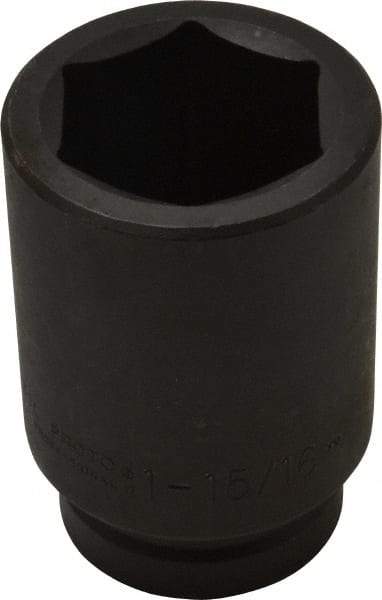 Proto - 1" Drive 1-15/16" Deep Impact Socket - 6 Points, 4-1/4" OAL - Eagle Tool & Supply