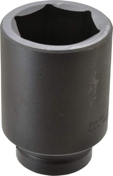 Proto - 1" Drive 2-1/4" Deep Impact Socket - 6 Points, 4-1/2" OAL - Eagle Tool & Supply