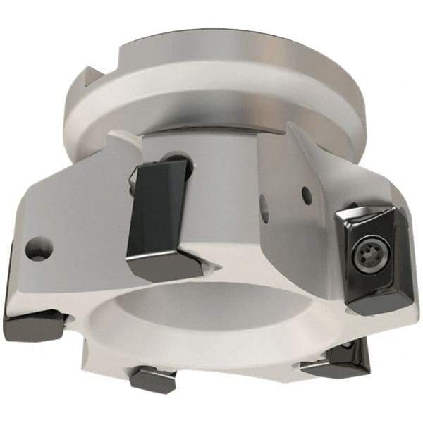 Iscar - 12 Inserts, 160mm Cut Diam, 40mm Arbor Diam, 16.3mm Max Depth of Cut, Indexable Square-Shoulder Face Mill - 0/90° Lead Angle, 63mm High, H490 AN.X 17 Insert Compatibility, Series Helido - Eagle Tool & Supply