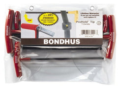 Bondhus - 5 Piece T-Handle Hex Key Set - Eagle Tool & Supply