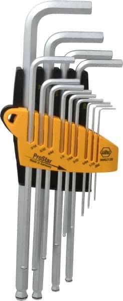 Wiha - 13 Piece L Key Standard Hex Key Set - Hex Range from 0.05 to 3/8" - Eagle Tool & Supply