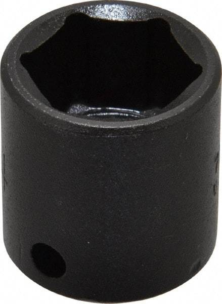 Proto - 3/8" Drive 3/4" Standard Impact Socket - 6 Points, 1-3/32" OAL - Eagle Tool & Supply