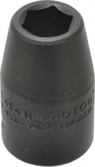 Proto - 1/2" Drive 7/16" Standard Impact Socket - 6 Points, 1-1/2" OAL - Eagle Tool & Supply