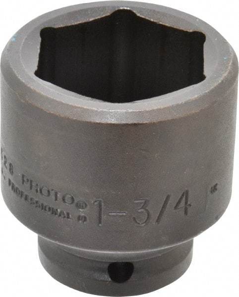 Proto - 3/4" Drive 1-3/4" Standard Impact Socket - 6 Points, 2-5/8" OAL - Eagle Tool & Supply
