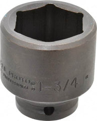 Proto - 3/4" Drive 1-3/4" Standard Impact Socket - 6 Points, 2-5/8" OAL - Eagle Tool & Supply