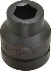 Proto - 1" Drive 13/16" Standard Impact Socket - 6 Points, 2-1/2" OAL - Eagle Tool & Supply