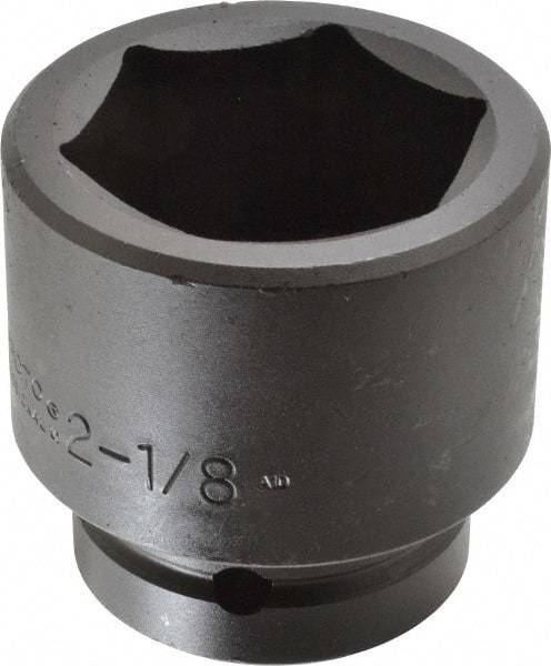 Proto - 1" Drive 2-1/8" Standard Impact Socket - 6 Points, 3-3/32" OAL - Eagle Tool & Supply