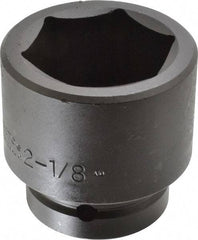 Proto - 1" Drive 2-1/8" Standard Impact Socket - 6 Points, 3-3/32" OAL - Eagle Tool & Supply