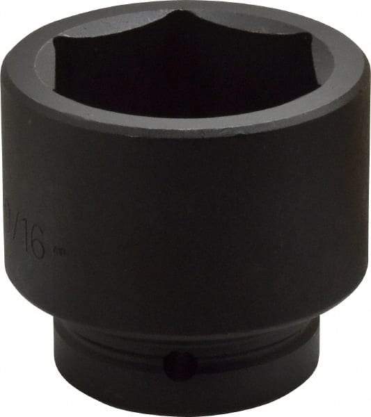 Proto - 1" Drive 2-9/16" Standard Impact Socket - 6 Points, 3-1/2" OAL - Eagle Tool & Supply