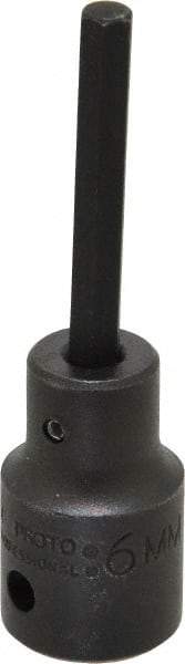 Proto - 1/2" Drive, 6mm Impact Hex Bit Socket - 3-1/4" OAL - Eagle Tool & Supply