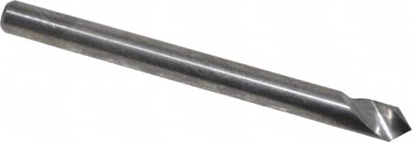 Atrax - 1/8" Head Diam, 1/8" Shank Diam, 1 Flute 90° Solid Carbide Countersink - Eagle Tool & Supply