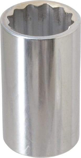Paramount - 1-1/4", 1/2" Drive, Deep Hand Socket - 12 Points, 3-1/4" OAL, Steel, Chrome Finish - Eagle Tool & Supply