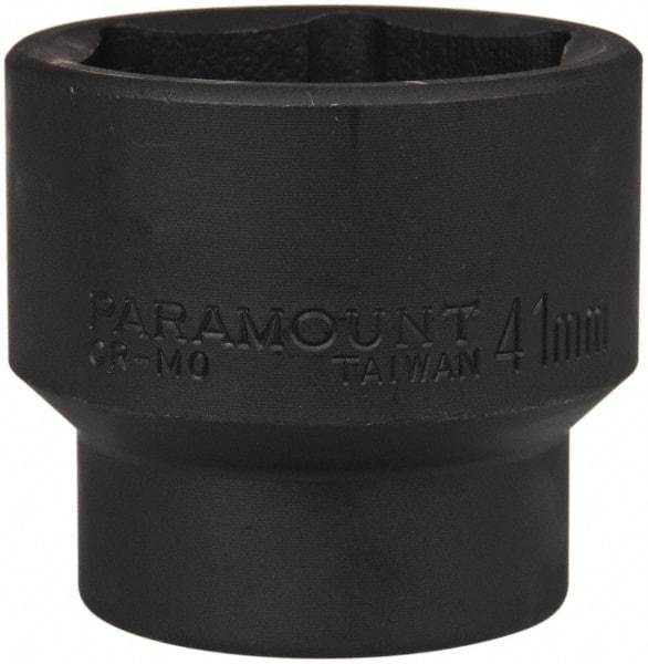 Paramount - 1/2" Drive 41mm Standard Impact Socket - 6 Points, 2-3/8" OAL - Eagle Tool & Supply