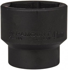 Paramount - 1/2" Drive 41mm Standard Impact Socket - 6 Points, 2-3/8" OAL - Eagle Tool & Supply
