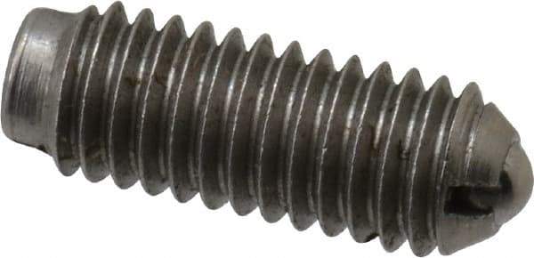 Gibraltar - 10-32, 0.093" Ball Diam, 33/64" Body Length, 0.025" Max Ball Reach, Threaded Ball Plunger - Stainless Steel Body, Stainless Steel Ball, 1.5 Lb Initial End Force, 3 Lb Final End Force - Eagle Tool & Supply