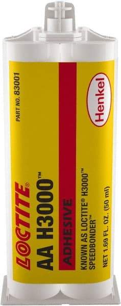 Loctite - 50 mL Cartridge Two Part Acrylic Adhesive - 5 min Working Time, 4,150 psi Shear Strength - Eagle Tool & Supply