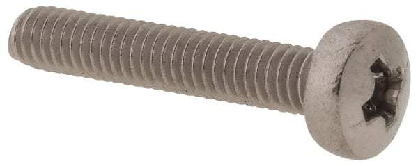 Value Collection - M2.5x0.45 Metric Coarse, 14mm Length Under Head Phillips Drive Machine Screw - Pan Head, Grade 18-8 & A2 Stainless Steel, Uncoated, Without Washer - Eagle Tool & Supply