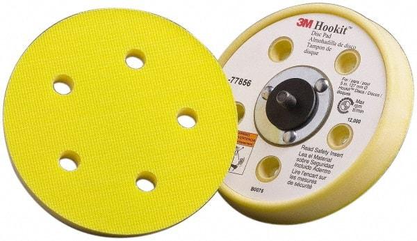 3M - 5" Diam Hook & Loop Disc Backing Pad - Soft Density, 12,000 RPM - Eagle Tool & Supply