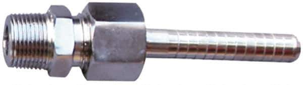 SuperKlean - NPT x 1/2" Hose Barb, 3 Piece Mixer Adapter - Stainless Steel - Eagle Tool & Supply